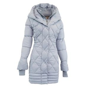 Jessica Simpson - Ice Gray Quilted Hooded Puffer Coat